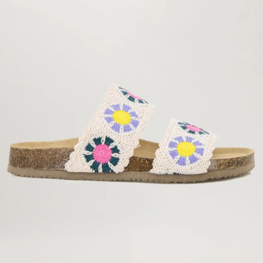 UNIONBAY Monica Ivory Crochet Slip-On Slide Sandals Size 11 NEW - Picture 2 of 14